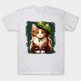 Beautiful Cat Lady St. Patrick's Day T-Shirt